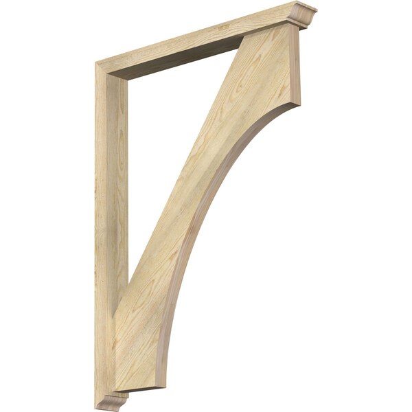 Ekena Millwork Westlake Traditional Rough Sawn Bracket w/ Offset Brace, Douglas Fir, 4"W x 32"D x 44"H BKT0402X32X44WTL01RDF - main